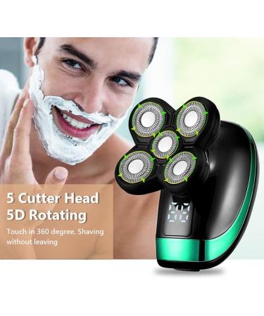 5 in 1 Rechargeable Head Shaver for Men - Electric Razor Hair Clipper Nose & Ear Trimmer Facial Cleaning Brush | Perfect for Bald Heads - Buy Online on GoSupps.com