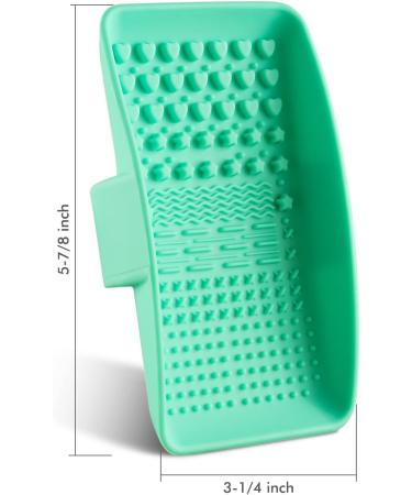 Portable Textured Brush Cleaner Palette - Silicone Mat & Holder Set for Mess-Free Washing | Eco-Friendly & Cruelty-Free Tool for Brush Care - Buy Online on GoSupps.com