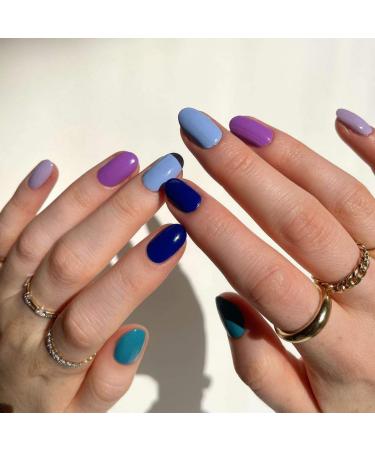 Vishine 6 Pcs Blue Purple Gel Nail Polish Set | Aurora Colors | Soak Off UV LED | DIY Nails Art Manicure Kit - Buy Online on GoSupps.com