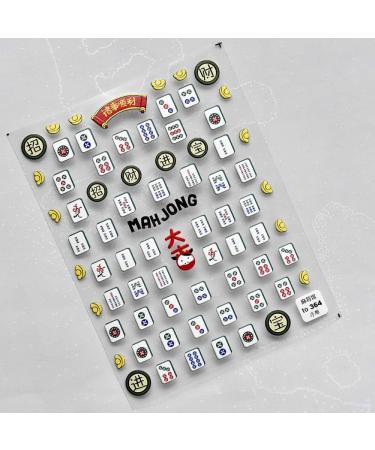 Fashion Self-Adhesive Nail Tips Manicure Accessories Nail Stickers Mahjong Decals Nail Art Decorations(C) - Buy Online on GoSupps.com