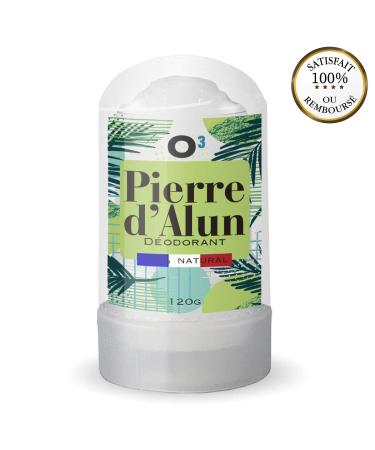 O³ Natural Alum Stone Deodorant | Alum Stone Stick 120G | 100% NATURAL | ideal after shaving | paraben and aluminum chlorohydrate free