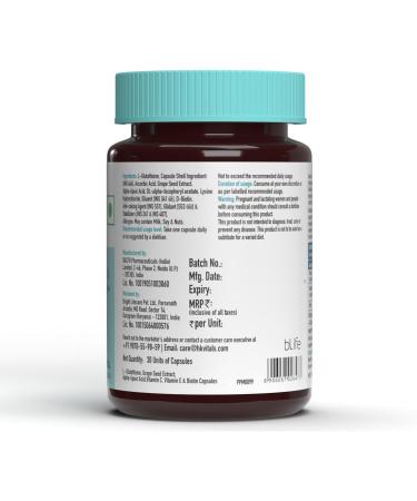 Glutathione with for Skin Glow and Hydration 30 Veg Capsules - Buy Online on GoSupps.com