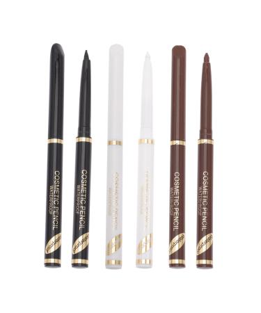 Beavorty Eyebrow Pencil Filler 6pcs beard filler pen liquid eyebrow pen eye liner pen eyeliner pencil to rotate hair pen matte