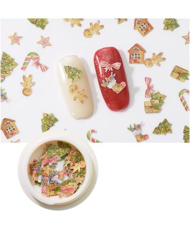 12 Boxes Nail Art Supplies Christmas Colorful Nail Decorations Accessories - Buy Online on GoSupps.com