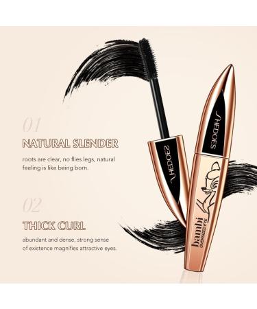 SHEDOER Bambi Mascara Curling Mascara For Visibly Lifted Lashes Lifts & Separates Lashes. Long-Lasting Formula Vegan & Cruelty-Free Pitch Black - Buy Online on GoSupps.com