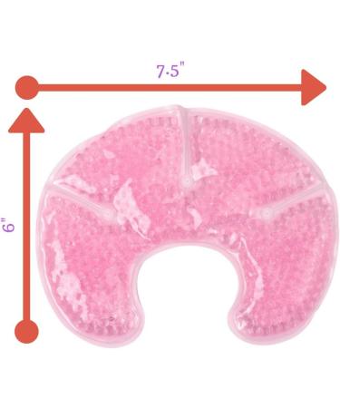FOMI Care Hot Cold Breast Gel Bead Ice Pack (2 Pack) - Nursing Pain Relief for Mastitis Engorgement Swelling - Reusable Freezable Microwavable - Pink - Buy Online on GoSupps.com
