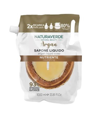 Naturaverde Naturaverde | Natural Beauty Argan Liquid Soap Refill Liquid Hand Soap Hand Soap Face Soap Hand Soap Refill Liquid Hand Soap Cleansing Nutritious 1000ml