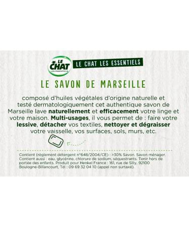 Le Chat Les Essentiels - Solid Marseille Soap - 335g - Buy Online on GoSupps.com