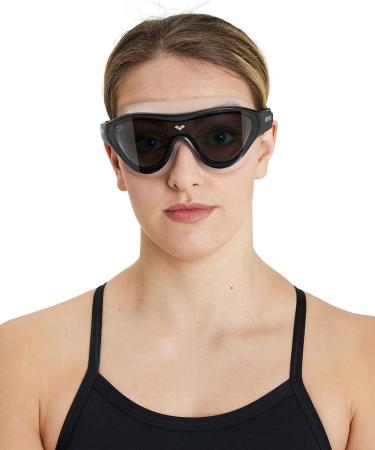 Buy Arena The One Anti-Fog Swimming Mask for Adults | UV Protection Large Lenses & Self-Adjusting Fit | Orbit Proof Seals - Smoke Black - Buy Online on GoSupps.com