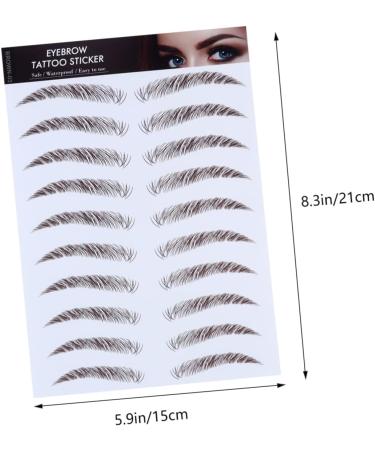 Healeved 4pcs Eyebrow Stickers False Eyebrows Sticker 6d Hair Makeup Tools Water Transfer Paper with Ink - Buy Online on GoSupps.com