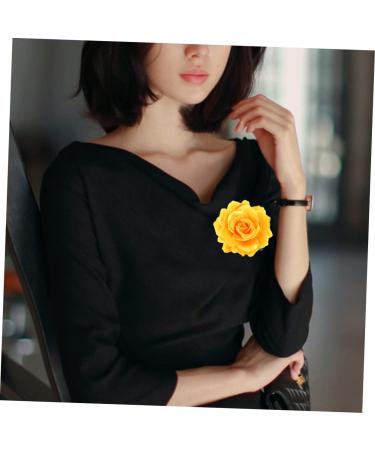 Mikinona 2 1 Bridal Hair Clip Hair Accessories for Women Wedding Wedding Hair Clip Mexican Hair Flowers Large Flower Pin up Rose Flower Hair Clip Yellow Artificial Flower Hairpin Hair Comb medium Giallo - Buy Online on GoSupps.com