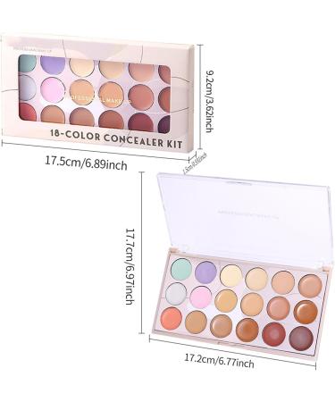 Concealer Blender Palette Concealer Contour Palette - 18-Color Brightening Face Cream Waterproof Makeup Beauty Palette for Sale Swim - Buy Online on GoSupps.com