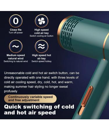 Hair Dryer Low Noise Blowdryers Portable Travel Blow Dryer Lightweight Travel Hair Dryer for Fast Drying Hairdryer for Constant Temperature Without Hair Damage Green- Us Standard 110v - Buy Online on GoSupps.com