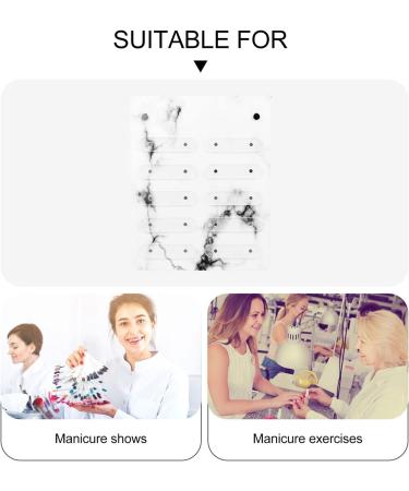 Minkissy Nail Display Board Nail Decoration False Nail Sample Sticks Pearl Scrunchies for Women Practice Color Sticks Manicure Tools Magnet Acrylic Display Stand Detachable - Buy Online on GoSupps.com