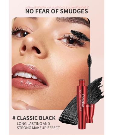 DENGWANG 4D Lengthening Curling Mascara 2 In 1 Black Mascara Double Headed 4D 2 In 1 Mascara Waterproof Thickening Mascara Black Thickening Lengthening Mascara Quick-Drying and Not Sticky (2PCS) - Buy Online on GoSupps.com