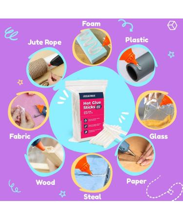 200pcs Gluerious Mini Glue Sticks Bulk Pack - 4 x .27 Small Size Multi Temp for Crafts & DIY - Buy Online on GoSupps.com