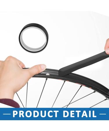 ABSOPRO 18mm x 10m Bicycle Tubeless Rim Tape - Durable Black Rim Tape for International Shipping - Buy Online on GoSupps.com