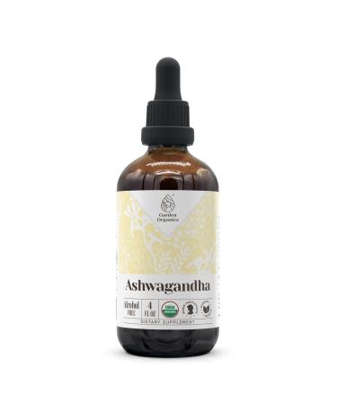 Ashwagandha USDA Organic Alcohol-Free Extract | Dietary Supplement, High-Potency Tincture | Natural Certified Organic Ashwagandha (Withania Somnifera) Dried Root (4 oz) 4 Fl Oz (Pack of 1)