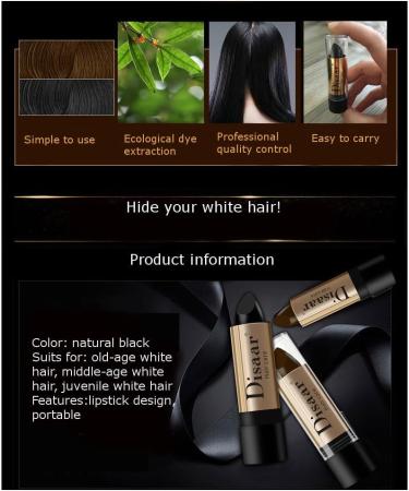 DISAAR BEAUTY Disaar Beauty Hair Care Balm Hide White Grizzle Hair Color Lipstick 10G (BROWN) - Buy Online on GoSupps.com