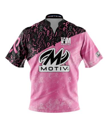 Logo Infusion Dye-Sublimated Bowling Jersey (Sash Collar) - I AM Bowling Fun Design 2036-MT - Motiv - Breast Cancer X-Large