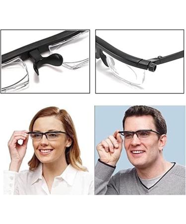 Adjustable Myopia Glasses with Adjustment Wheel | Unisex Nearsighted & Farsighted Reading Glasses - 2pc Set - Buy Online on GoSupps.com