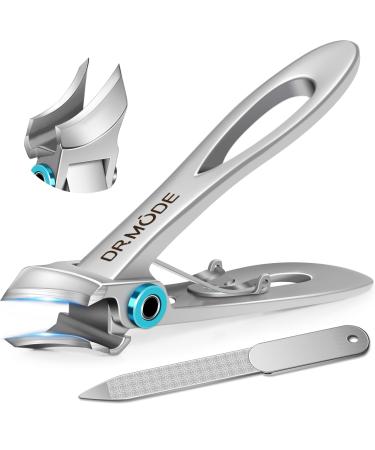 Toenail Clippers for Thick Toenails for Seniors 2024 New Heavy Duty Nail Clippers for Men Thick Ingrown Nails with Wide Jaw Opening Upgrade Slanted Curved Large Fingernail Ingrown Toenail Clippers Silver Wide Slanted Curved Blade