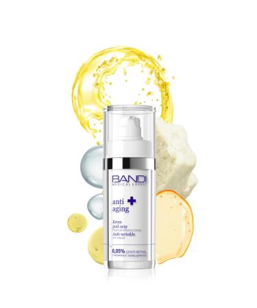 Bandi Cosmetics Sp z oo Bandi Antiaging Eye Cream With Retinol Shea Butter and Vitamins for Wrinkle Reduction Hydration and Elasticity Natural Brightening Eye Care for All Skin Types