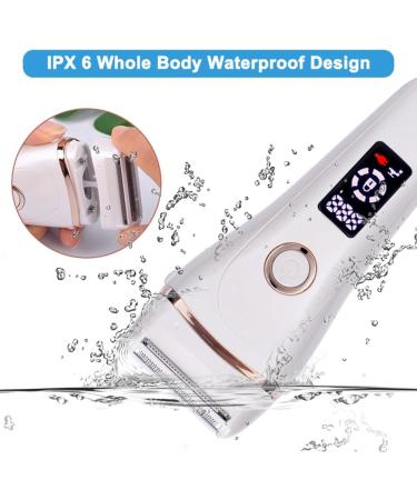 Bassulouda Electric Shaver for Women - Waterproof LCD Display Full Body Wet & Dry Shaving - Buy Online on GoSupps.com