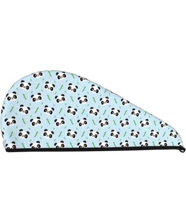 Cute Mochi Panda Microfiber Hair Towel - Super Absorbent & Quick Dry Wrap for Women - Perfect for Long Curly & Thick Hair - Buy Online on GoSupps.com