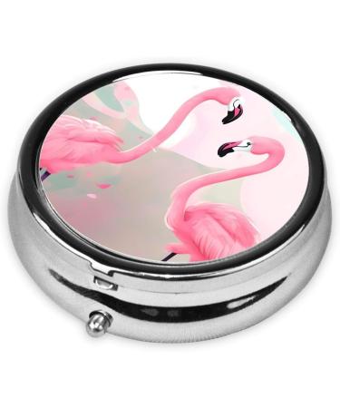 Love Flamingoround Pill Box - 3 Compartment Portable Travel Organizer for Purse & Pocket - Buy Online on GoSupps.com