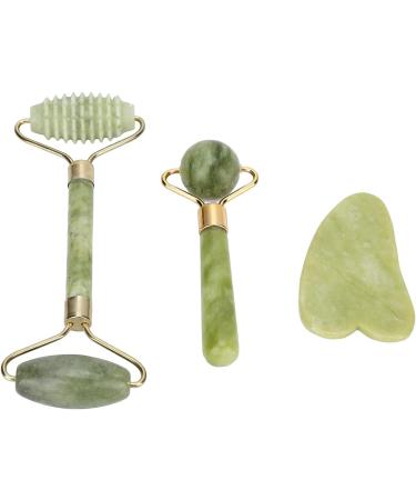 Yosoo Jadestone Face Roller Firming Beauty Set - Best Face Massage Tool for Radiant Skin | International Shipping Available - Buy Online on GoSupps.com