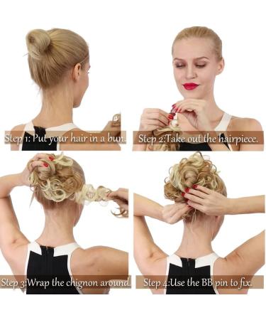 Hair Bun 80cm Women's Synthetic Bun Messy Bun with Elastic Band Hair Bun Curl Wig Ponytail Extension Hair Extensions Wig Hair Extension Hair Piece (Color : 12T24) - Buy Online on GoSupps.com
