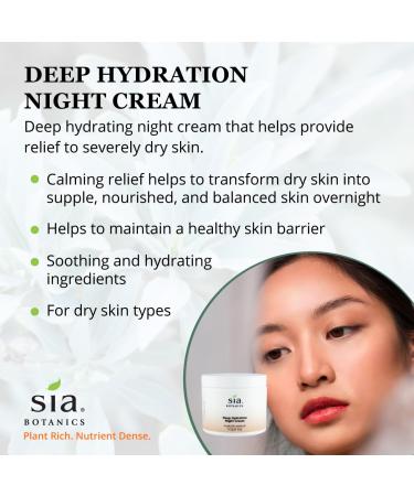 Deep Hydration Night Face Cream | 118ml Moisturizer with Jojoba & Vitamin E | Natural Botanical Skincare for Women - International Shipping Available - Buy Online on GoSupps.com