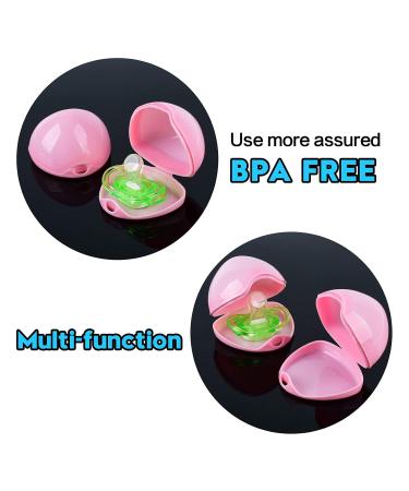 Xthuge Pacifier Box Set - BPA-Free Pacifier Case Holder & Clip Travel Accessories - 6 Pieces in Pink - Buy Online on GoSupps.com