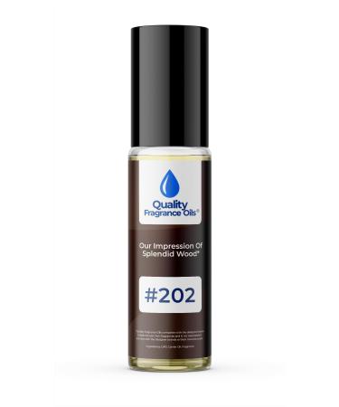 Quality Fragrance Oils' Impression #202 Inspired by Splendid Wood for Men (10ml Roll On) Splendid Wood for Men Impression #202 0.34 Fl Oz (Pack of 1)