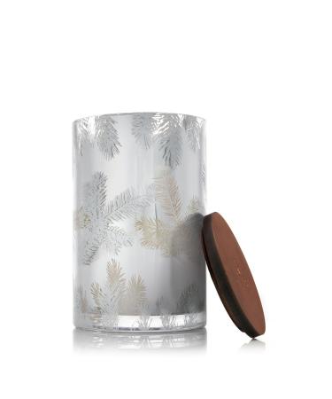 Thymes Luminary Frasier Fir Candle - Scented Candle - Luxury Home Fragrance - Home Decor & Bathroom Accessories - Frasier Fir Pine Scent - Silver Candle - 20 Oz
