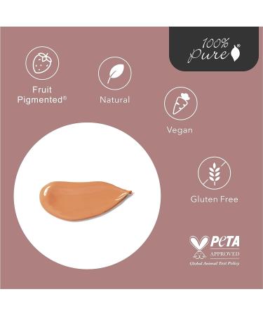 100% Pure Anti-Aging Tinted Moisturizer - Fruit Pigmented Golden Peach - Lightweight Foundation for Medium-Tan Skin - Vegan - 1 Fl Oz - Buy Online on GoSupps.com