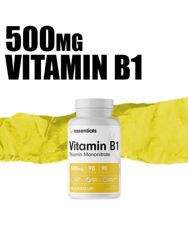 Bucked Up Vitamin B1 500mg Capsules Essentials (90 Servings) - Buy Online on GoSupps.com