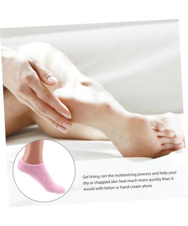 Healeved 4 Pairs Gel Care Kit Dry Skin Foot Socks Moisturizing Gloves and Socks Skin Care Kit Whitening Gel Gloves for Spa Gloves for Men Skin Care Gloves Yarn Pink Man Set Heel - Buy Online on GoSupps.com