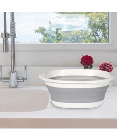 Camping Foldable Wash Bins - Dish Tub Portable Sink | Foldable Dish Tub for Washing Dishes Camping Hiking and Home Portable Washing Basin Gray Medium - Buy Online on GoSupps.com