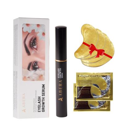 Abera Misan Eyelash Growth Serum - Natural Lash Booster and Lash Enhancer Regenerating and Nourishing Lashes Longer and Thicker (1 Box + 5 Eye Patches)