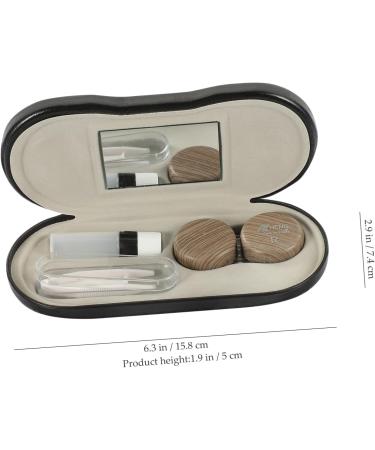 Pretyzoom 2-in-1 Glasses Case & Travel Kit - PU Leather Sunglasses Holder & Contact Lens Case | International Shipping - Buy Online on GoSupps.com