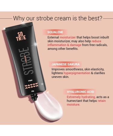 So True Strobe Cream Pink For Face Radiance Multipurpose Strobe Cream Dewy Glazed Instant Glow Highlighter For Face Boosts Hydration For All Skin Types 30g 1.05oz (Pack of 2) - Buy Online on GoSupps.com