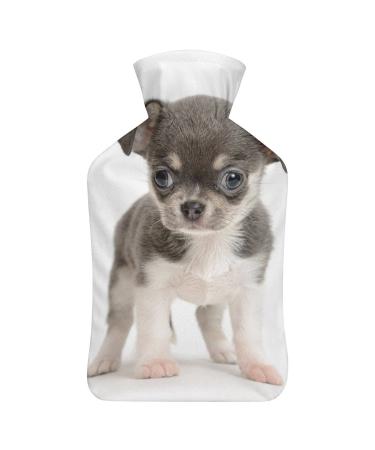 Cute Puppy Hot Water Bottle With Cover Plush Bed Bottle Hand Warmer For Adults And Children 26.5X15.3cm
