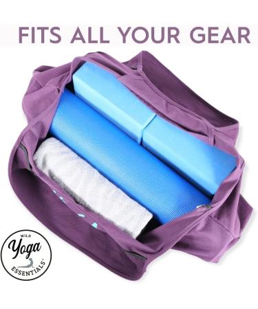 Wild Essentials Yoga Bag - Large Mat Carrier for Most Mats, Rugged 10oz Recycled Canvas, Shoulder Strap & Pocket - Exercise Tote for Yoga Enthusiasts - Buy Online on GoSupps.com