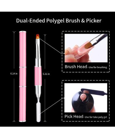 Poly Extension Gel Nail Kit - 240PCS Ballerina Stiletto Molds & Tools for DIY Nail Extension Manicure - Buy Online on GoSupps.com