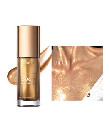 Body Luminizer Shimmer Oil Liquid Highlighter Makeup Face & Body Glow Shimmer Lotion Radiance All In One Makeup Waterproof Moisturizing Shimmer Body Oil (Glistening Bronze) Glistening Bronze 1 count (Pack of 1)
