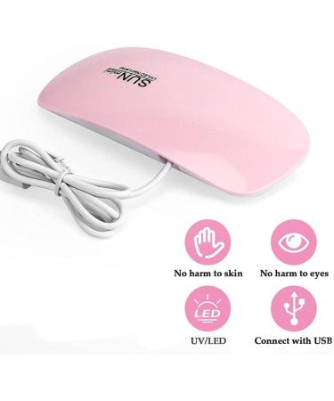 SOSPIRO LED UV Nail Lamp 6W Portable Gel Dryer Mini UV Professional Nail Art Tool - Pink - Buy Online on GoSupps.com