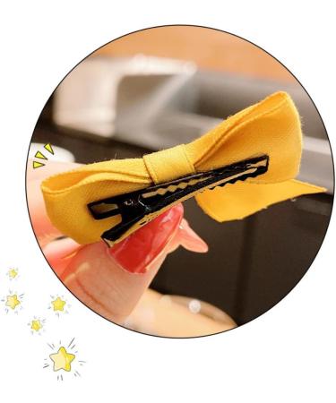 2pcs Yellow Bow Hair Clips for Teens & Women - Non-slip Alligator Barrettes - Buy Online on GoSupps.com