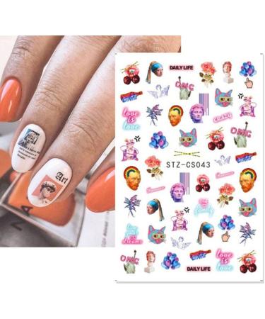 Sliders Banana Abtract Design 3D Nail Sticker Avocado Fruit Decals Sunflower(STZ-CS043) - Buy Online on GoSupps.com